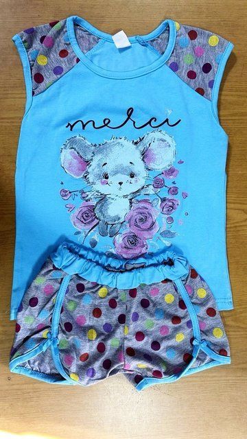 Пижама кулир майка с шортами для девочки Акция!!! 233532 фото
